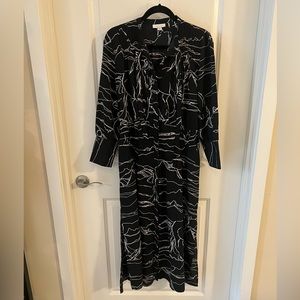 Topshop Horse Print Midi Dress
